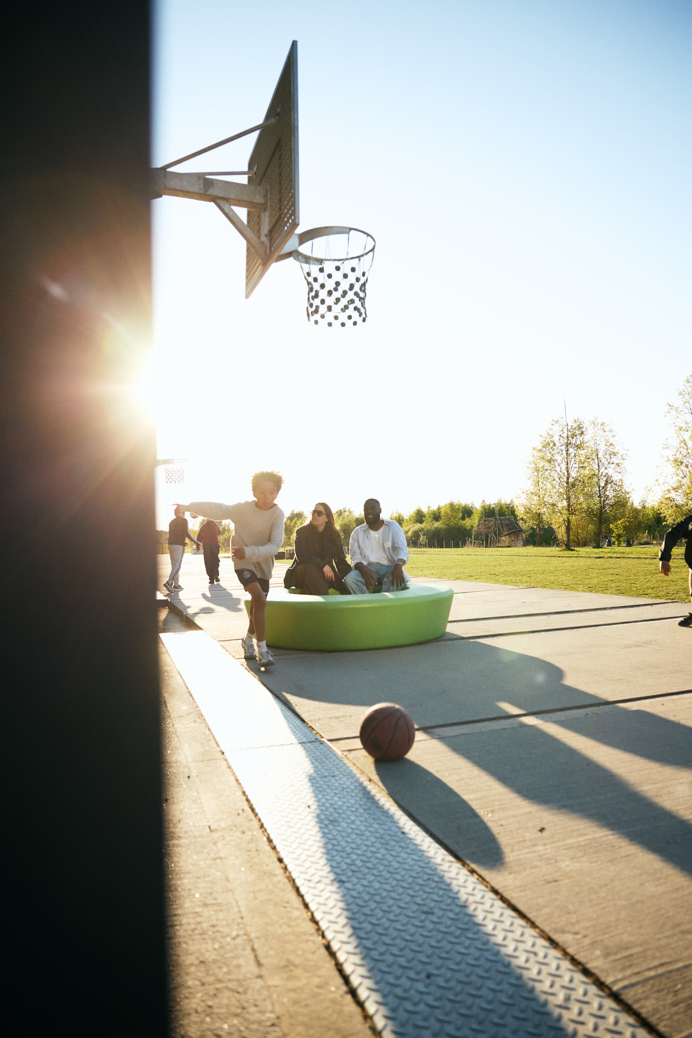 Basketball by a green LOOP module