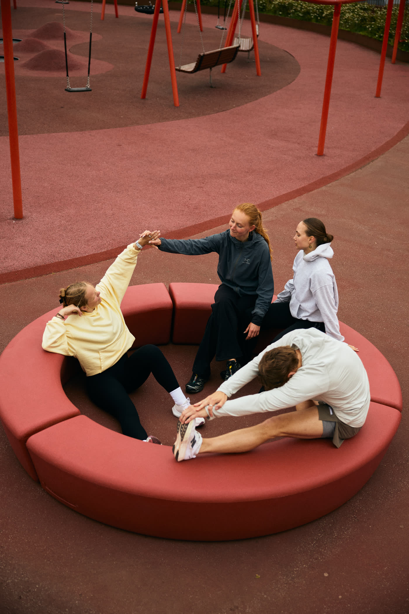 Friends in a red LOOP circle