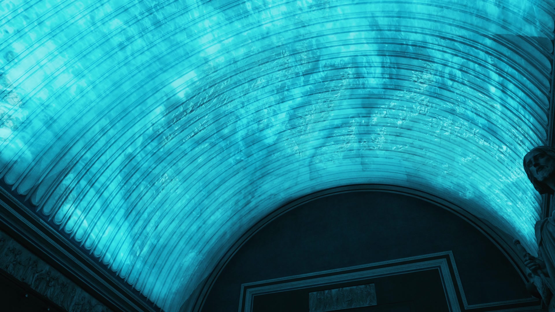 The vault in blue light